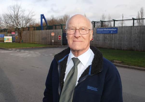 Coun Bill Hoult outside the Household Waste Recycling Centre on Wetherby Road, Harrogate. (1602092AM2)
