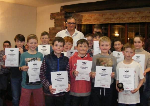Whixley Cricket Club youngsters at the awards evening