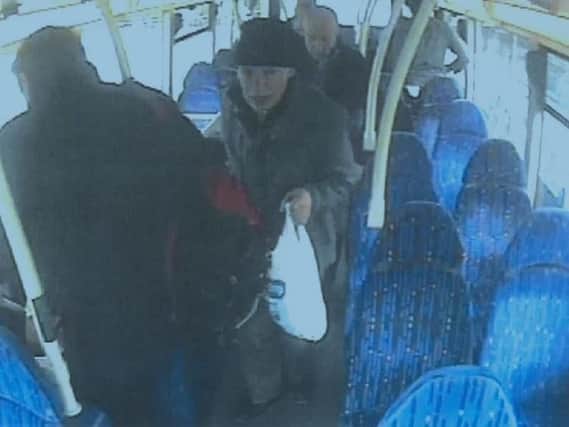 George sited on the bus from York to Leeds on March 3. Police CCTV images.