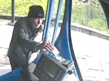George on the York to Leeds bus on March 3. Police CCTV images.