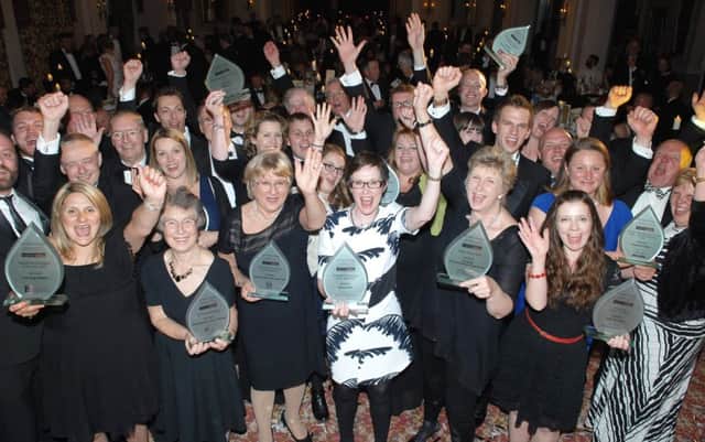 The winners of last years Harrogate Advertiser Series Business Awards, held at the Majestic Hotel in Harrogate. (1504303AM16)