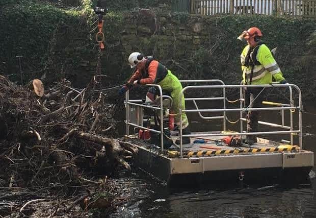 Around 15 tonnes of debris were removed from the river (S)