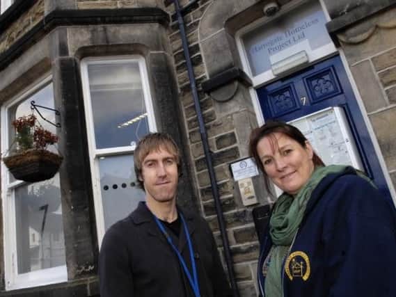 Andy Kirk and Liz Hancock at the Harrogate Homeless Project