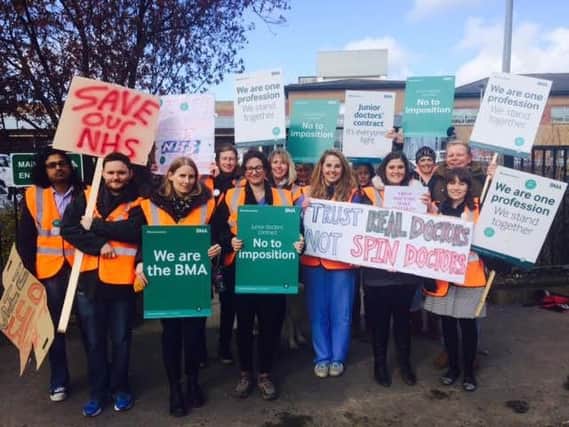 Junior doctors on strike in Harrogate