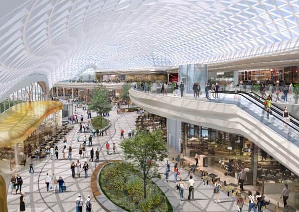 An artist's impression of the proposed new £300m leisure hall at Meadowhall in Sheffield.