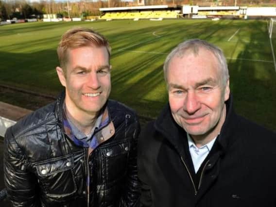 Irving Weaver, right, alongside his son and Harrogate Town manager Simon Weaver