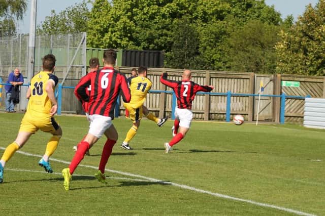 Greening slotted home after getting on the end of Tom Corner's header (Photo: Keith Handley)