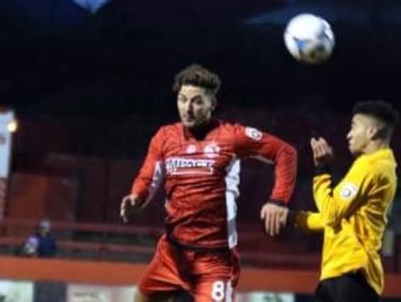 Andi Thanoj in action for Alfreton Town
