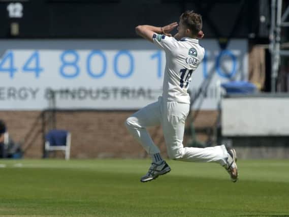 Ben Coad opened the bowling for Yorkshire against Durham (Photo: Bruce Rollinson)