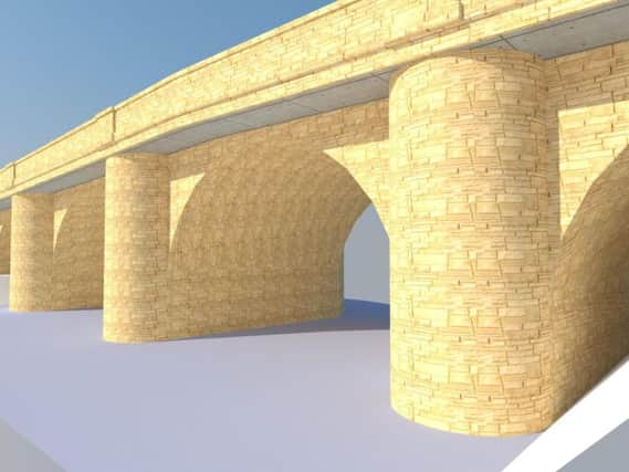 Artist's impression of the new Tadcaster bridge upstream. Picture: NYCC