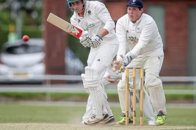 Nick Taylor played a patient knock to get Harrogate up to 200 on Saturday (Photo: Caught Light Photography)