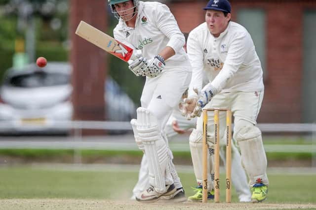 Nick Taylor played a patient knock to get Harrogate up to 200 on Saturday (Photo: Caught Light Photography)