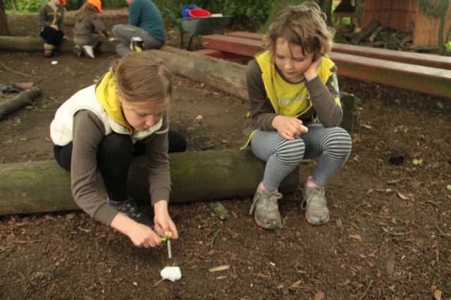 1st North Stainley Guides on their Brownies camp.