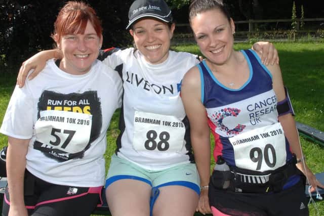 NAWN 1607171AM1 Bramham Fun Run. Ruth Moore, Lisa Astwood and Sara Norton.(1607171AM1)