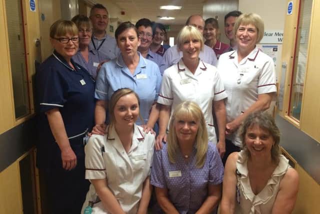 Staff from the Radiology team at HDFT with head of department Libby Watkins (bottom right)