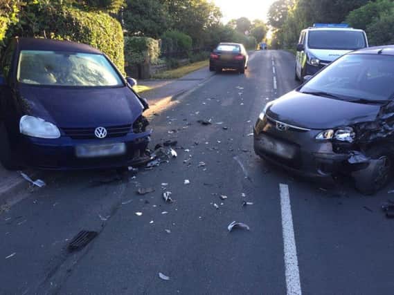 Cars destroyed in crash - image by Sgt Paul Cording (s)