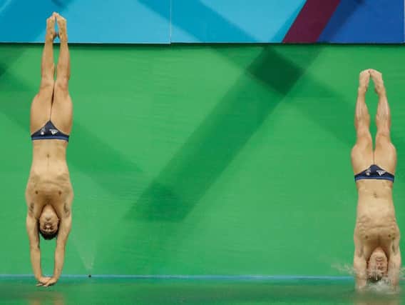 Jack Laugher and Chris Mears in action during the 3m synchronised final (Photo: PA)