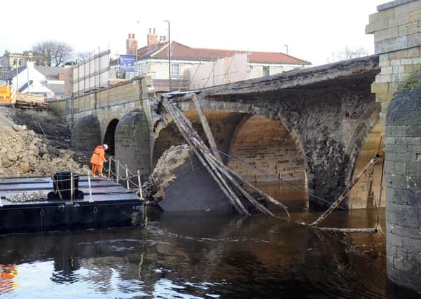 Repair work at Tadcaster bridge is due to be completed before the end of the year.