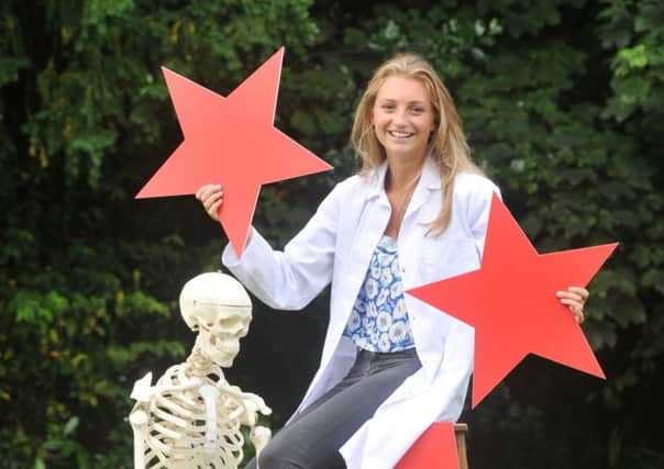 Harrogate Ladies College student, Alice Brown, celebrates a clean sweep of A* and A grades securing her a place at Bristol University to study Medicine