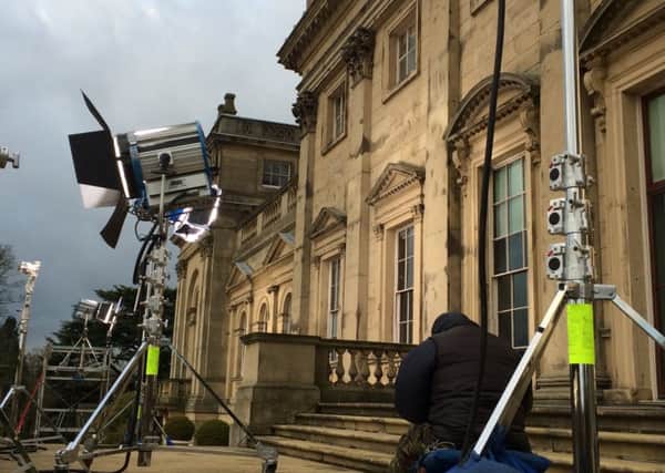 Various film-making equipment is shown outside Harewood House during the making of ITVs new series Victoria which starts this Sunday (28 August).
