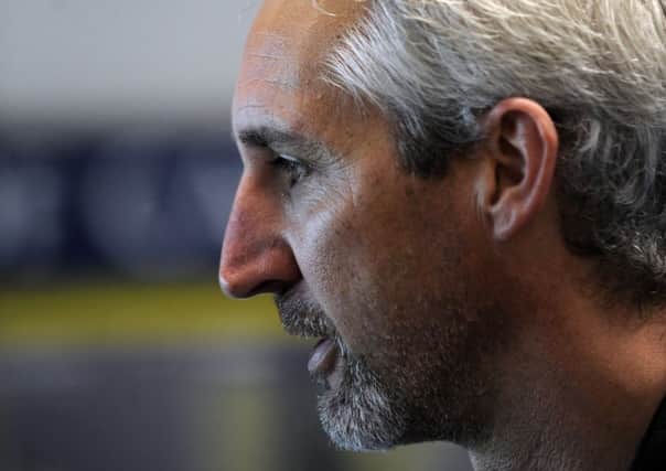 GOING: Jason Gillespie at Tuesday's press conference at Headingley. Picture: Simon Hulme