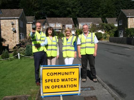 Pannal supporters of Community Speed Watch pose for a photograph in Harrogate, though the the real team and location is not shown.