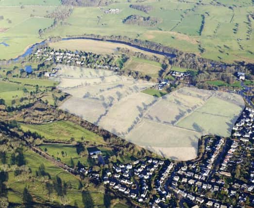 Computer generated images of the proposed development at Burley in Wharfedale, on which the remains of a Roman site have been unearthed