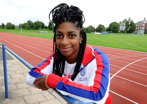 Date:  23rd September 2015. Picture James Hardisty, (JH1010/39f)
Kadeena Cox, of Chapeltown, Leeds, was last year diagnosis with Multiple sclerosis, at the age of 23. Following on from her diagnosis Kadeena, had a successful year on the track and now is setting her sights on paralympic glory.
