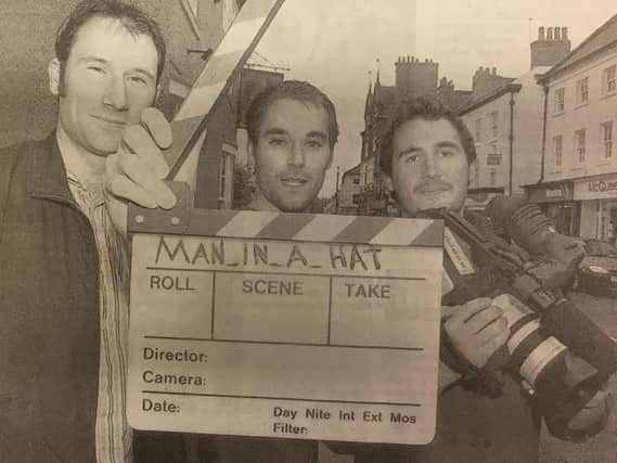Local film-makers release their debut movie Man_in_a_Hat, after numerous setbacks. From left: Dave Hare, Rob Hudson and Andrew Forbes.