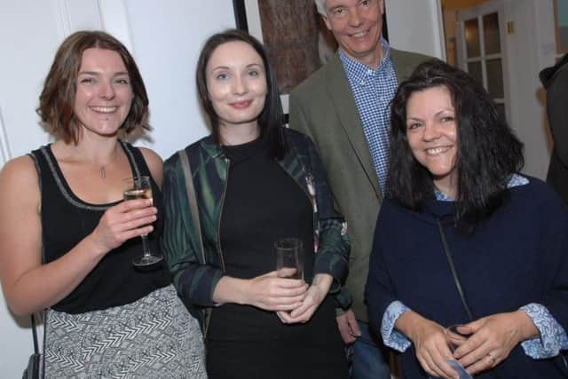 At the launch of Silson Contemporary Art Gallery - Artist Anna Whitehouse, Claire Spence, John York and Jo York. (1610073AM3)