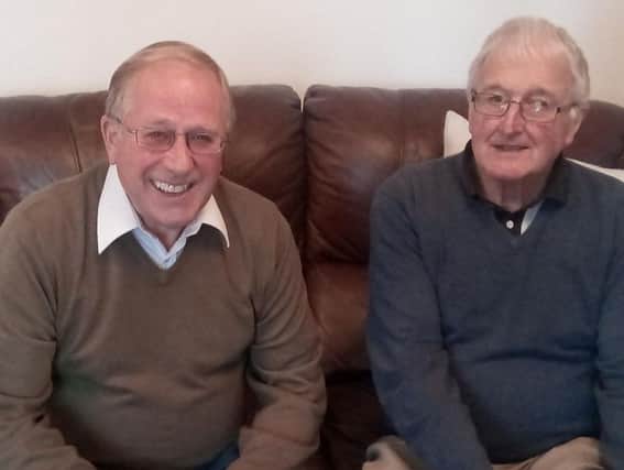 Carers' Resource volunteer Stephen Caldwell and Raymond Perry.