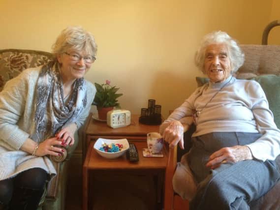 Harrogate Easier Living Project volunteer Jane Lishman and Florence Povey.
