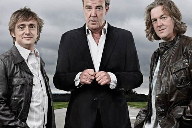 Harrogate College 'old boy' Richard Hammond, left, with his colleagues from BBC TV's Top Gear.
