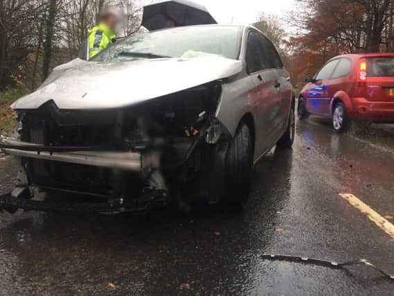 Crash on Ripon Road - image courtesy of Sergeant Paul Cording