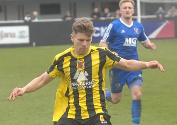 Lloyd Kerry netted for Harrogate Town against Salford City on his return from a long injury lay-off