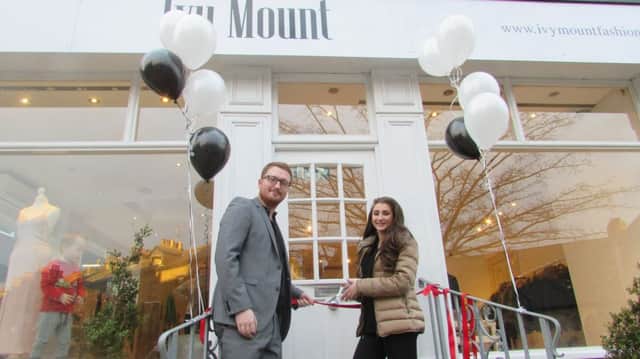 Brother and sister Alex and Olivia Hayward officially open Ivy Mount, their new shop on Cheltenham Crescent in Harrogate.