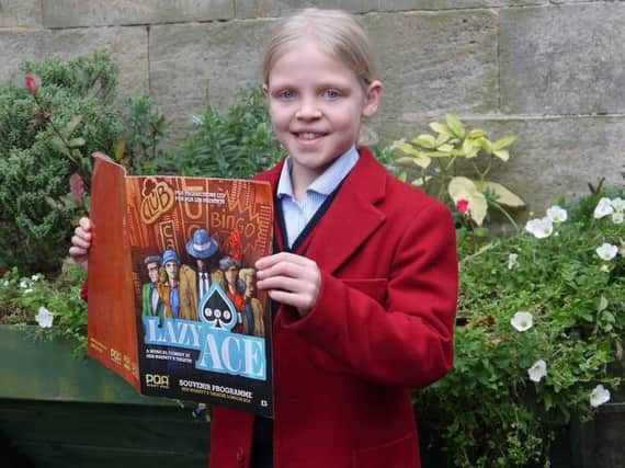 Pupil Annabel Wass is pictured with the Lazy Ace programme.