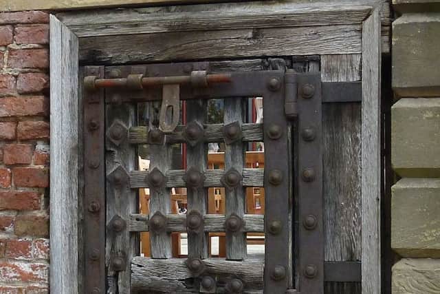 The Newgate door through which Jack Sheppard escaped. (Copyright - David Winpenny)