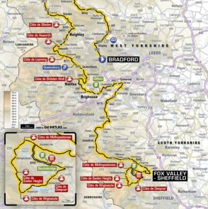 The route of the 2017 Tour de Yorkshire.