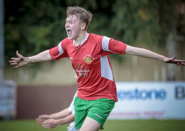 Fraser Hansen scored one and set up one in Harrogate Railway's win over Liversedge. Picture: Caught Light Photography