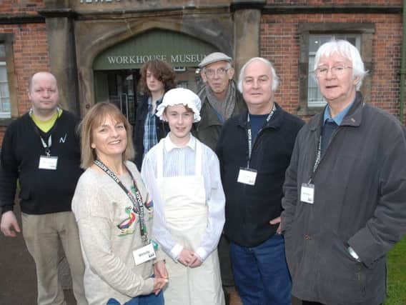 Ripon Museums.Volunteer co-ordinator Wendy Hunwick-Brown with volunteers David Rushton, Toby Holbrey, Denis Boniface, Eric Monk, Elanor Jones and Chris Moore (1611123AM1).