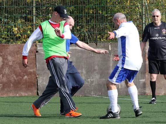 Youre never too old to bend it like Beckham.