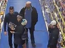 Four people have been captured on CCTV images released by police.