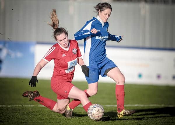 Action from Harrogate Railway Ladies' triumph over AFC Preston. Picture: Caught Light Photography