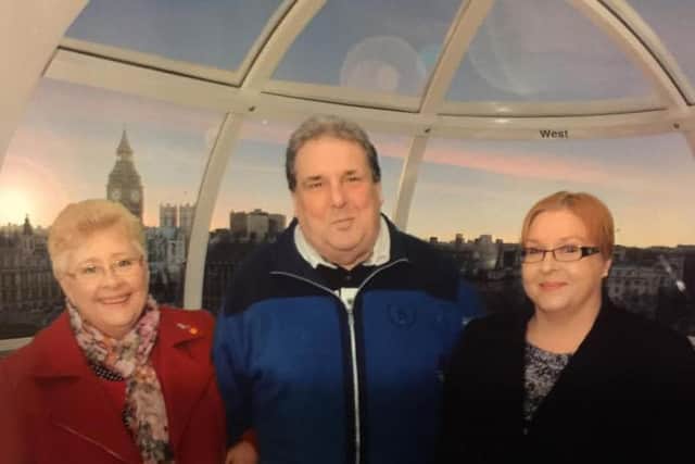 Peter with his wife Pauline (left) and daughter Sue (right) (s)