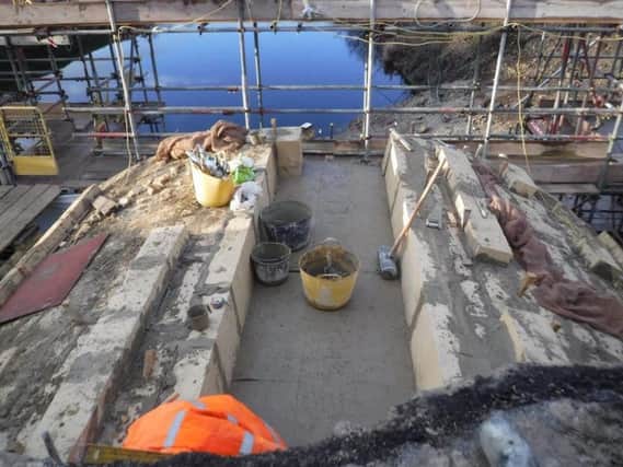 A recent photo of the work on the bridge taken by NYCC contractors.