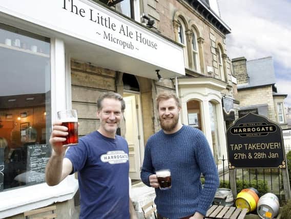 Anton Stark from Harrogate Brewing Company (left) and Richard Park from The Little Ale House (right).