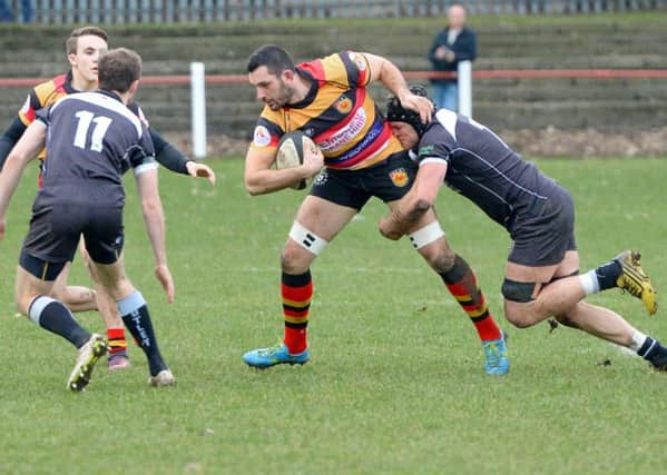 Harrogate RUFC captain Jake Brady will look to lead his team to victory against high-flying Stourbridge on Saturday.Picture: Richard Bown