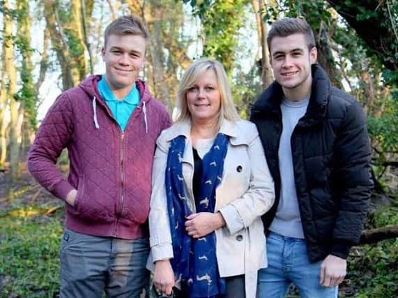 Jack (right) with his mum and younger brother, Daniel. Picture: Jack Watkins