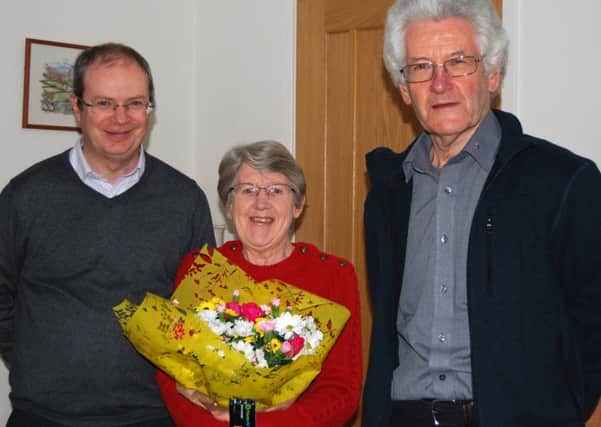 SASH director Peter Robinson with Joyce and David Smith.